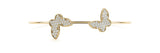 0.65ct Round Cut Diamond Micro-pave Butterfly Flexible Bangle Bracelet set in 14k Gold - simonbjewels.co