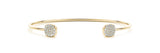 0.25ct Round Cut Diamond Micro-pave Flexible Wire Bangle Bracelet set in 14k Gold - simonbjewels.co