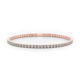 3.25ctw Round Brilliant Diamond Flex-able Eternity Tennis Bracelet Set In 14k Gold - simonbjewels.co