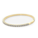 3.25ctw Round Brilliant Diamond Flex-able Eternity Tennis Bracelet Set In 14k Gold - simonbjewels.co