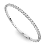 3.25ctw Round Brilliant Diamond Flex-able Eternity Tennis Bracelet Set In 14k Gold - simonbjewels.co