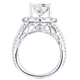 4.50 ct Round cut Diamond Halo engagement ring - simonbjewels.co