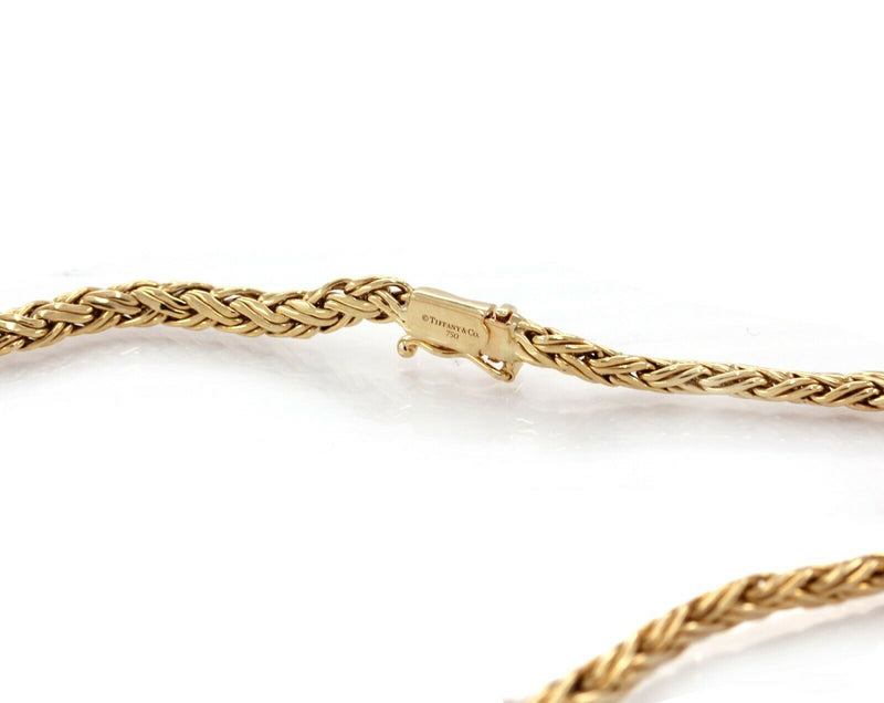 Tiffany & Co. 18k Yellow Gold Woven Braided Choker Necklace 16'' - simonbjewels.co