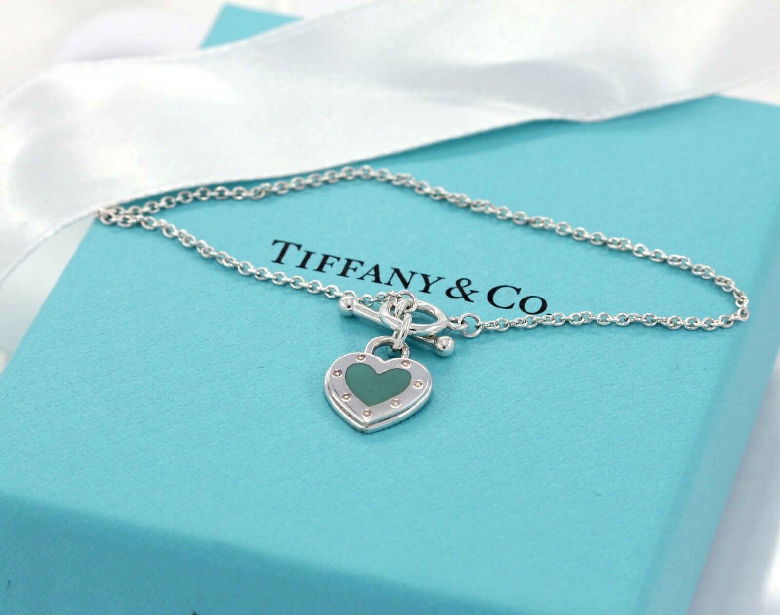 Tiffany&co Return to Tiffany pendant with splash/drip deals in blue/bracelet. 925 t&co