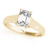 1 ct tw Emerald cut Diamond Solitaire Trellis Engagement Ring Setting In 14k White Gold - simonbjewels.co