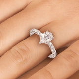 1.55ct Pear Cut Lucida Setting Diamond Engagement Ring Setting (0.65ctw) In 14k Gold - simonbjewels.co