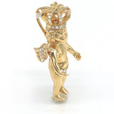 1.80 Carat F-VS Natural Round Diamond Baby Angel Pendant Solid 14k Gold - simonbjewels.co