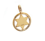 SAURO 18k Solid Gold Two Tone Star Of David Pendant RARE~ Vintage - simonbjewels.co