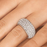 5.00 Carat Round Diamond Pave Eternity Wedding Band Anniversary Ring set in 18k Gold - simonbjewels.co