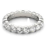 2.25 Carat Diamond Eternity Wedding Band Anniversary Ring 14k White Gold - simonbjewels.co