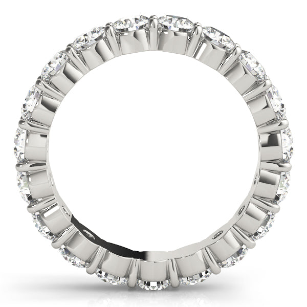 2.25 Carat Diamond Eternity Wedding Band Anniversary Ring 14k White Gold - simonbjewels.co