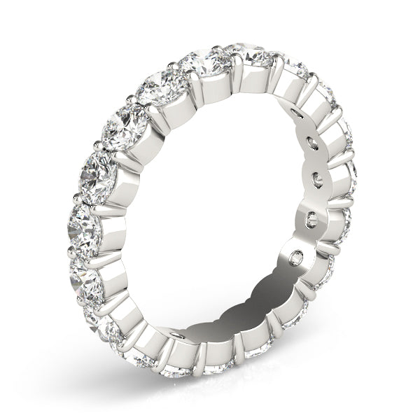 2.25 Carat Diamond Eternity Wedding Band Anniversary Ring 14k White Gold - simonbjewels.co