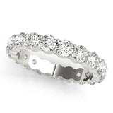 2.25 Carat Diamond Eternity Wedding Band Anniversary Ring 14k White Gold - simonbjewels.co