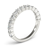 1.00 ct tw Round cut Diamond Wedding Band Anniversary Ring set in 14k White Gold - simonbjewels.co