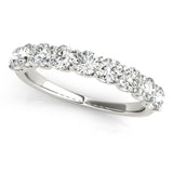 1.50ct Round cut 9 Stone U Prong Diamond Wedding Band Anniversary Ring Set In 14k White Gold - simonbjewels.co