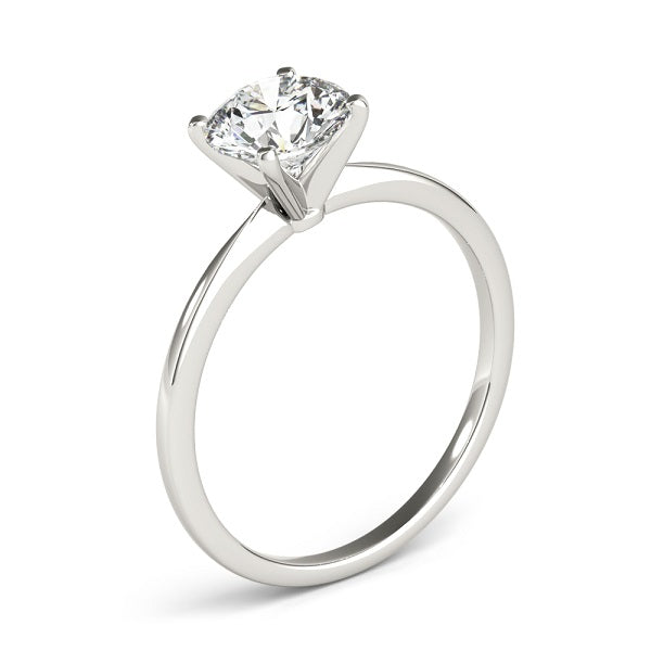 1 1/2 ct tw Round cut Diamond 4 Prong Classic Engagement Ring setting in Platinum - simonbjewels.co