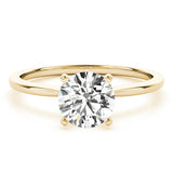 1 1/4 ct tw Round cut Diamond 4 Prong Solitaire Engagement Ring Setting  In 14k White Gold - simonbjewels.co