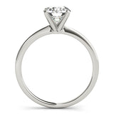 1 1/2 ct tw Round cut Diamond 4 Prong Classic Engagement Ring setting in Platinum - simonbjewels.co