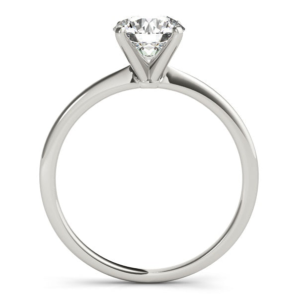 1 1/4 ct tw Round cut Diamond 4 Prong Solitaire Engagement Ring Setting  In 14k White Gold - simonbjewels.co