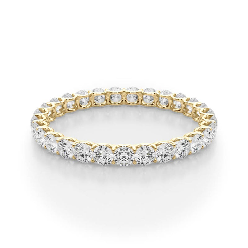 1.50 Carat Round Diamond U-Prong Eternity Wedding Band Anniversary Ring in 14k Gold - simonbjewels.co