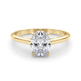 2.00ct Oval Shaped 4-Prong Solitaire Trellis Diamond Engagement Ring Setting In 14k Gold - simonbjewels.co