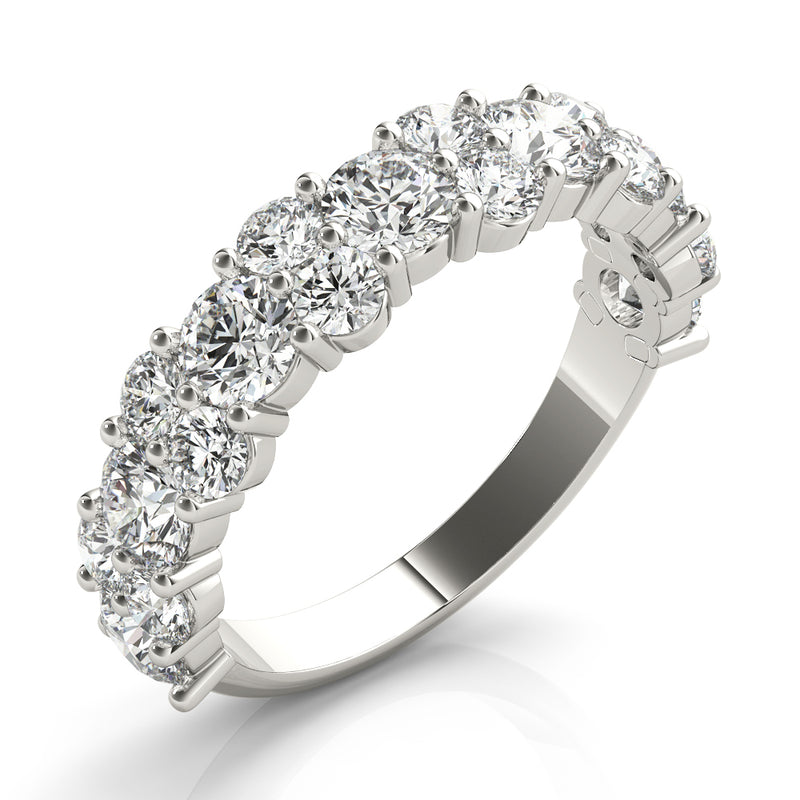 2.50 ct tw Round Diamond Wedding Band Anniversary Ring 14k White Gold - simonbjewels.co