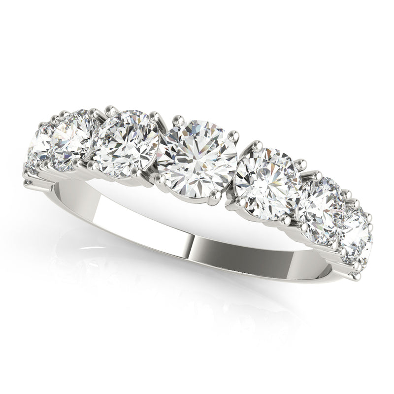 1 3/4 ctw Round Diamond Graduated Wedding Band Anniversary Ring 14k White Gold - simonbjewels.co