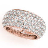 5.00 Carat Round Diamond Pave Eternity Wedding Band Anniversary Ring set in 18k Gold - simonbjewels.co