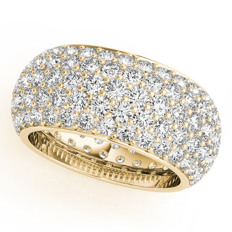 5.00 Carat Round Diamond Pave Eternity Wedding Band Anniversary Ring set in 18k Gold - simonbjewels.co