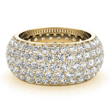 5.00 Carat Round Diamond Pave Eternity Wedding Band Anniversary Ring set in 18k Gold - simonbjewels.co