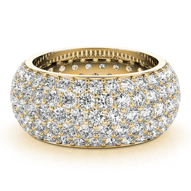 5.00 Carat Round Diamond Pave Eternity Wedding Band Anniversary Ring set in 18k Gold - simonbjewels.co