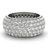 5.00 Carat Round Diamond Pave Eternity Wedding Band Anniversary Ring set in 18k Gold - simonbjewels.co