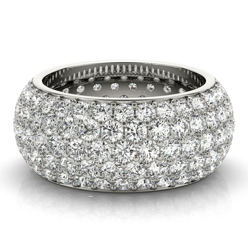 5.00 Carat Round Diamond Pave Eternity Wedding Band Anniversary Ring set in 18k Gold - simonbjewels.co