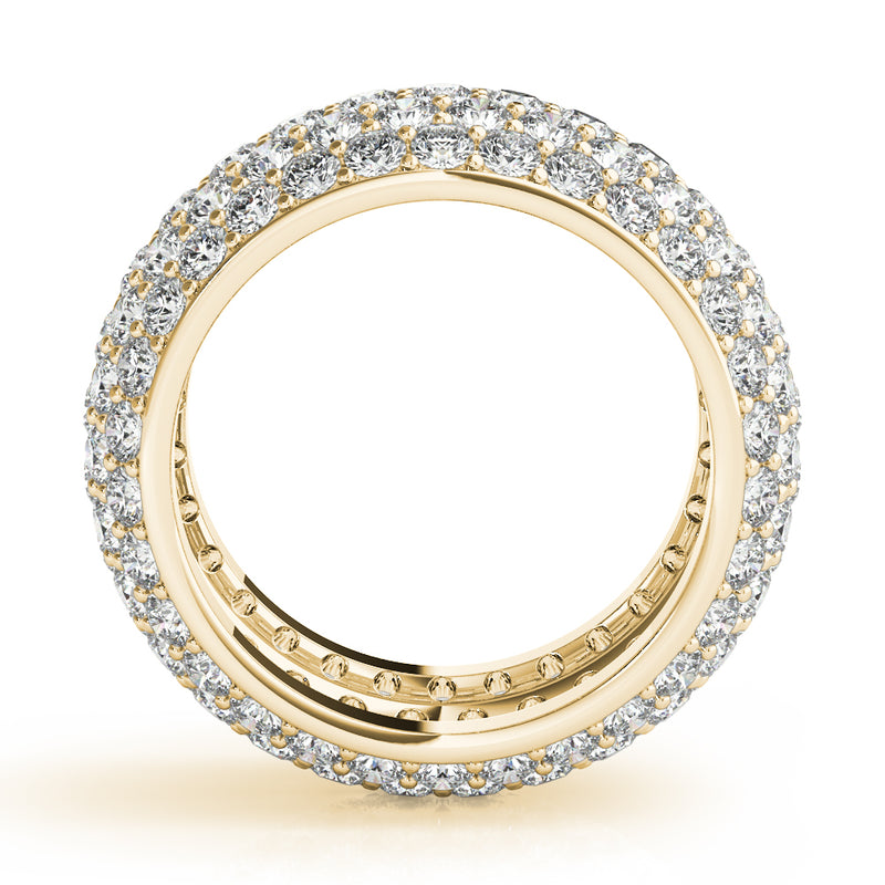 5.00 Carat Round Diamond Pave Eternity Wedding Band Anniversary Ring set in 18k Gold - simonbjewels.co