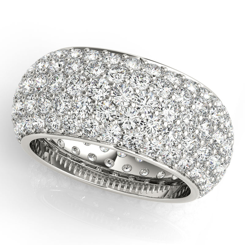 5.00 Carat Round Diamond Pave Eternity Wedding Band Anniversary Ring set in 18k Gold - simonbjewels.co