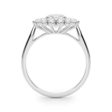 1 carat Round cut Diamond Halo Engagement Ring Setting (5/8 ct tw) In 18k White Gold - simonbjewels.co