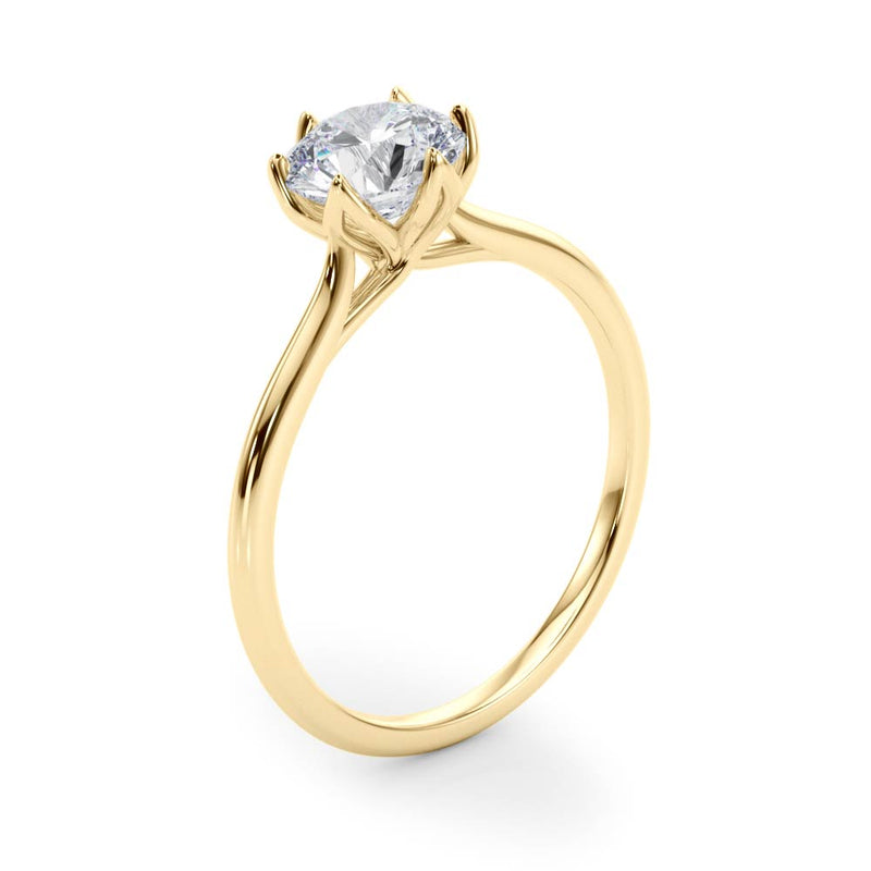 1.25 carat Round cut Solitaire Trellis Diamond Engagement Ring Setting In 14k Gold - simonbjewels.co