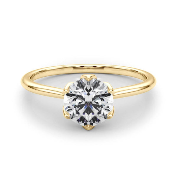 1.25 carat Round cut Solitaire Trellis Diamond Engagement Ring Setting In 14k Gold - simonbjewels.co
