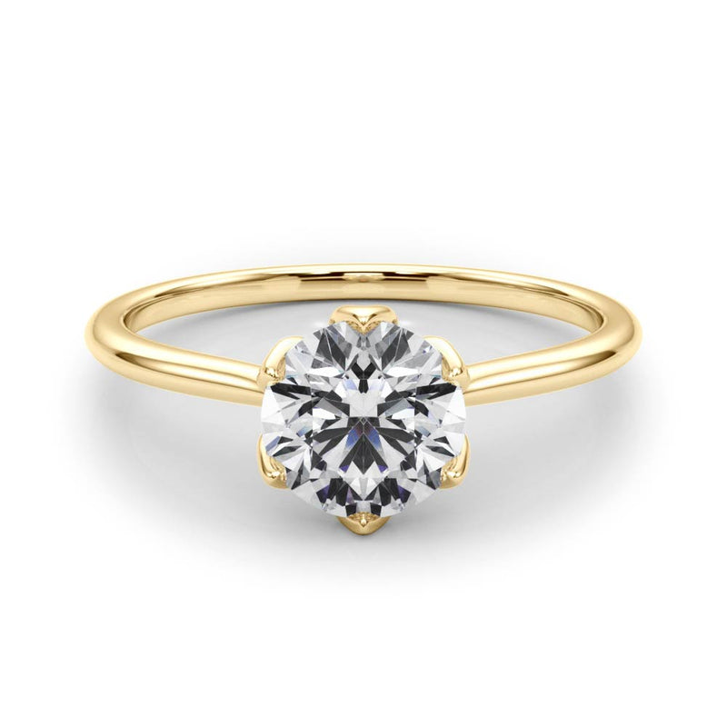 1.25 carat Round cut Solitaire Trellis Diamond Engagement Ring Setting In 14k Gold - simonbjewels.co