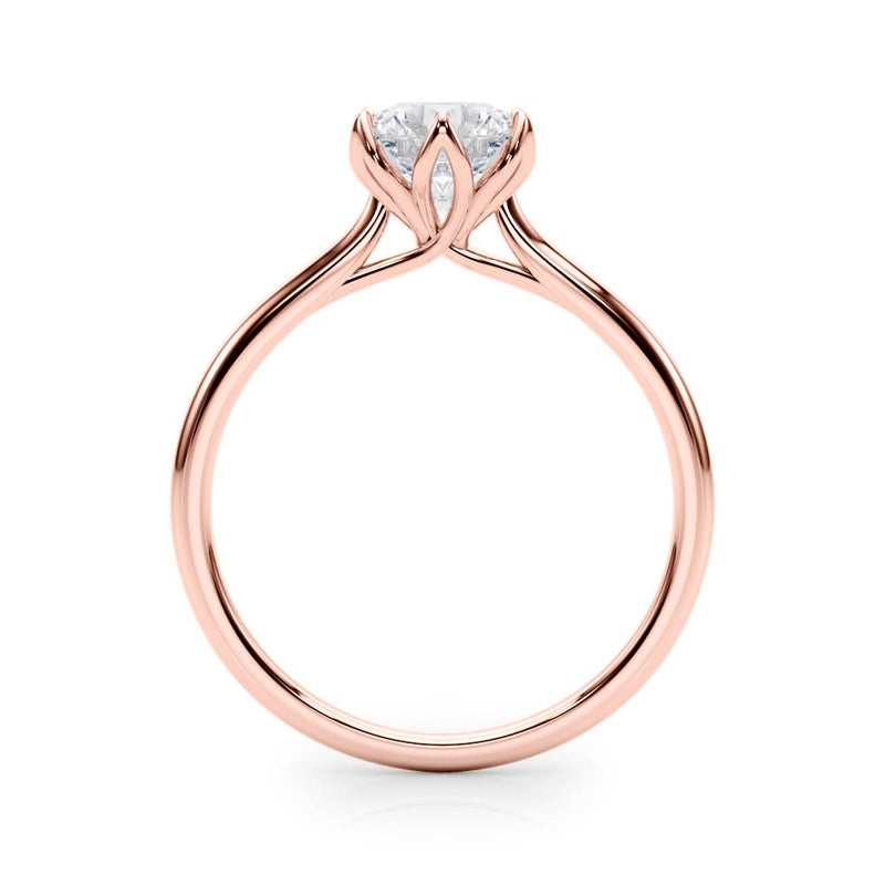 1.25 carat Round cut Solitaire Trellis Diamond Engagement Ring Setting In 14k Gold - simonbjewels.co