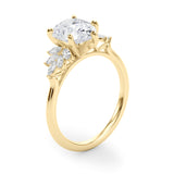 1.35 ct tw Pear Shaped Diamond Solitaire  Engagement Ring Setting (1/3 ct tw) In 18k White Gold - simonbjewels.co