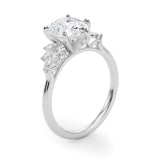 1.35 ct tw Pear Shaped Diamond Solitaire  Engagement Ring Setting (1/3 ct tw) In 18k White Gold - simonbjewels.co