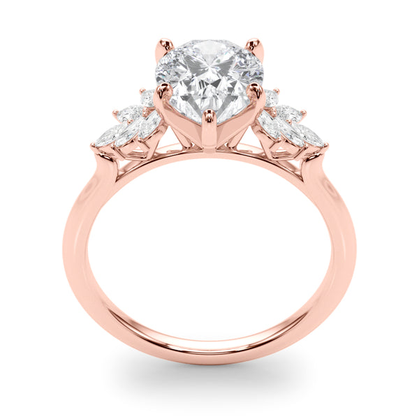 1.35 ct tw Pear Shaped Diamond Solitaire  Engagement Ring Setting (1/3 ct tw) In 18k White Gold - simonbjewels.co