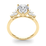 1.35 ct tw Pear Shaped Diamond Solitaire  Engagement Ring Setting (1/3 ct tw) In 18k White Gold - simonbjewels.co