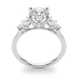 1.35 ct tw Pear Shaped Diamond Solitaire  Engagement Ring Setting (1/3 ct tw) In 18k White Gold - simonbjewels.co