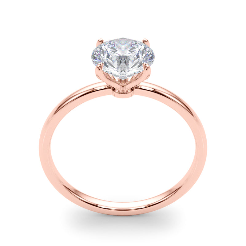 1 1/4 ct tw Round cut Diamond Solitaire 4-Prong Engagement Ring Setting In 18k White Gold - simonbjewels.co