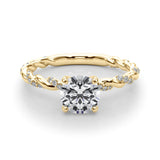 1.00 ct tw Round cut Diamond Twist Engagement Ring Setting (5/8 ct tw) In 18k White Gold - simonbjewels.co