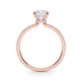 1.25ct Round-cut Petite Micropavé Hidden Halo Diamond Engagement Ring Setting (0.25ctw) In 14k Gold - simonbjewels.co