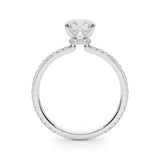 1.25ct Round-cut Petite Micropavé Hidden Halo Diamond Engagement Ring Setting (0.25ctw) In 14k Gold - simonbjewels.co