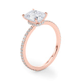 2.00ct Round-cut Petite Micropavé Hidden Halo Diamond Engagement Ring Setting (0.25ctw) In 14k Gold - simonbjewels.co